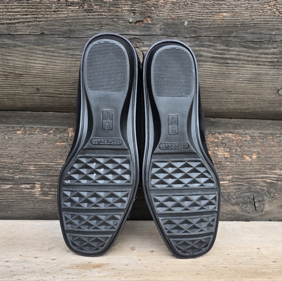 AEROSOLES NEW!! Black Suede, Sqaure Toe, Comfort, Wedge Loafer WMS 6M - Picture 15 of 16